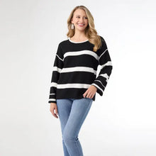 Load image into Gallery viewer, Carolyn Crew Neck Striped Sweater