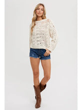 Load image into Gallery viewer, Open Knit Sweater Pullover