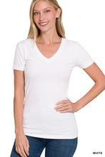 Load image into Gallery viewer, BASIC COTTON V-NECK SHORT SLEEVE TEE