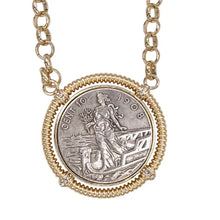 Load image into Gallery viewer, Italian Coin Necklace European Vintage Inspired