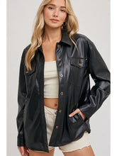 Load image into Gallery viewer, Vegan Leather Shacket