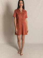Load image into Gallery viewer, Butter Modal Quarter Zip Short Sleeve Dress