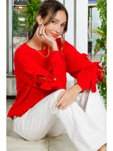 Load image into Gallery viewer, Bow Embellished Crew Sweater