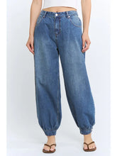 Load image into Gallery viewer, Barrel Leg Jeans with Tapered Button Cuffs