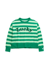 Load image into Gallery viewer, Striped "Lucky" Relaxed Sweatshirts