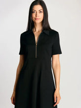 Load image into Gallery viewer, Butter Modal Quarter Zip Short Sleeve Dress