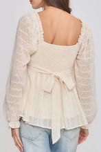 Load image into Gallery viewer, Long-Sleeve Belted Blouse