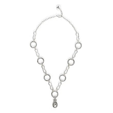 Load image into Gallery viewer, Pewter Crystal Necklace - H121