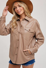 Load image into Gallery viewer, Vegan Leather Shacket