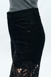 Load image into Gallery viewer, Embroidery High Rise Wide Leg Lace Denim Jeans With Rhinestone