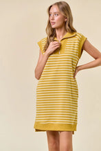 Load image into Gallery viewer, Striped French Mini Dress w/ Side Pockets