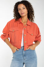 Load image into Gallery viewer, Oversized Cropped Denim Jacket