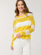 Load image into Gallery viewer, Sunrise Striped Mesh Sweater