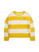 Load image into Gallery viewer, Sunrise Striped Mesh Sweater