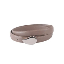 Load image into Gallery viewer, Napa Leather Belt with Silver Bean Buckle