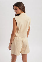 Load image into Gallery viewer, Button-Up Vest and Shorts Set