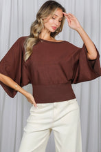 Load image into Gallery viewer, Flattering Batwing 3/4 Dolman Sleeve Knitted Sweater