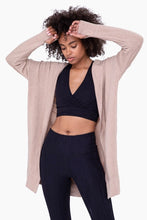 Load image into Gallery viewer, Longline Hooded Cardigan with Pockets