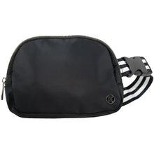 Load image into Gallery viewer, Solid Fanny Pack with Striped Strap