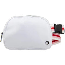 Load image into Gallery viewer, Solid Fanny Pack with Striped Strap