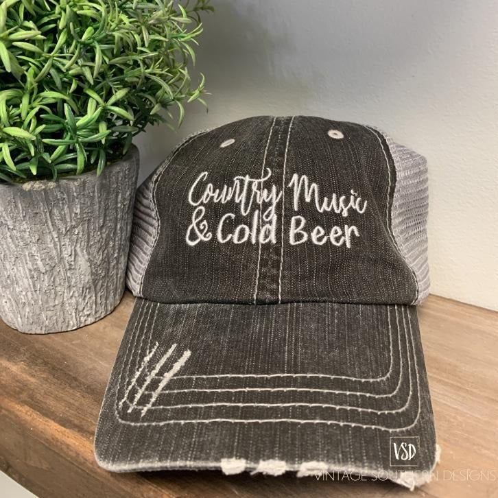 Country Music Cold Beer Hat – Vintage Southern Designs