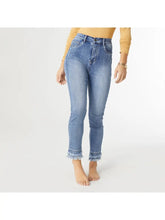 Load image into Gallery viewer, Ever Stretch High Rise Skinny Ankle with Double Fringe Bottom
