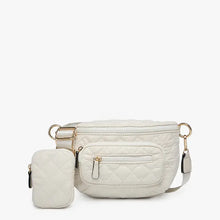 Load image into Gallery viewer, Arianna Quilted Nylon Belt Bag w/ Pouch
