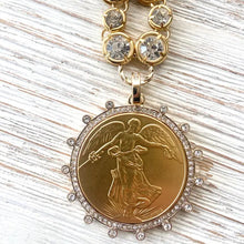 Load image into Gallery viewer, Gold French Peace Coin Necklace
