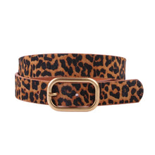 Load image into Gallery viewer, Animal Print Belt with Rectangular Buckle
