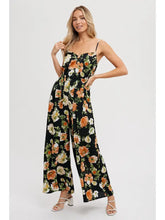 Load image into Gallery viewer, Open Back Floral Print Jumpsuit
