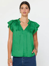 Load image into Gallery viewer, Double Flutter Short Sleeve Blouse
