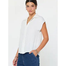 Load image into Gallery viewer, Cap Sleeve Button-Down Blouse
