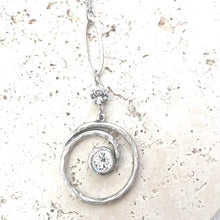 Load image into Gallery viewer, Crystal Long Necklace Swirl Clear
