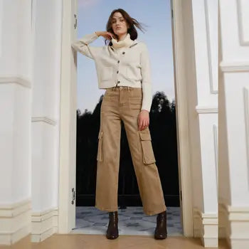Super High Rise Cargo Straight Wide Leg