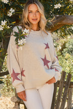 Load image into Gallery viewer, Shiny Star Pattern Long Sleeve Pullover Sweater
