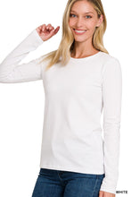 Load image into Gallery viewer, COTTON CREW NECK LONG SLEEVE T-SHIRT
