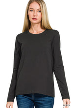 Load image into Gallery viewer, Cotton Crew Neck Long Sleeve T-shirt
