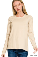 Load image into Gallery viewer, Cotton Crew Neck Long Sleeve T-shirt

