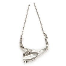 Load image into Gallery viewer, Wrinkled Pewter Necklace - ZN153
