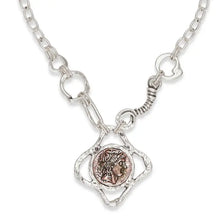 Load image into Gallery viewer, Pewter Penny Inspired necklace
