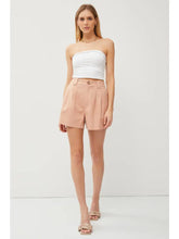 Load image into Gallery viewer, Classic Pleated Linen Wide Leg Shorts
