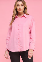 Load image into Gallery viewer, POPLIN BUTTON DOWN LONG SLEEVE COLLAR SHIRT
