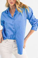 Load image into Gallery viewer, POPLIN BUTTON DOWN LONG SLEEVE COLLAR SHIRT
