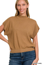 Load image into Gallery viewer, Mock Neck Short Dolman Sleeve Sweater
