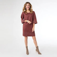 Load image into Gallery viewer, Seri Faux Suede Dress with Rivet Detail

