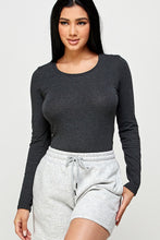 Load image into Gallery viewer, ROUND NECK LONG SLEEVE BASIC TOP
