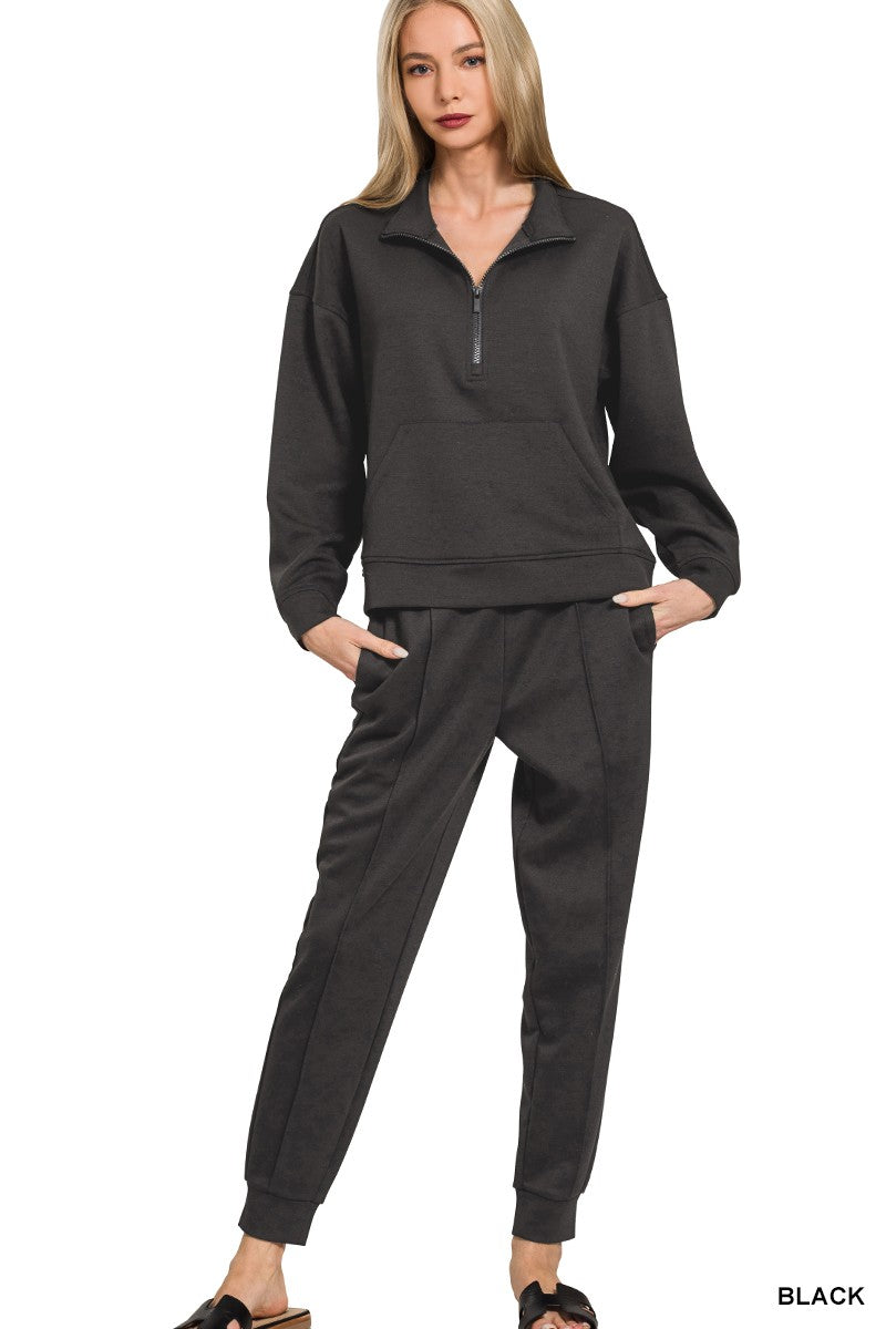 Scuba Half Zip Sweatshirts & Joggers Set