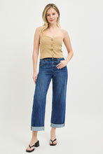 Load image into Gallery viewer, 4 Way Stretch Slouchy Crop Barrel Cuffed Jeans
