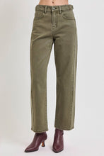 Load image into Gallery viewer, High Rise Crop Barrel Adjustable Waistband Pants
