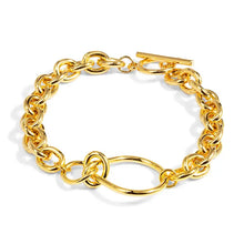 Load image into Gallery viewer, Infinity Knotted Chain Toggle Bracelet
